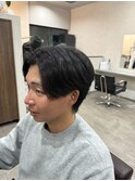 メンズセンターパートウルフ[自然な毛流れで大人雰囲気に]