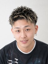 クレオ 福大通り店(CREO)&nbsp;ハイライト◎フェード×立体感透明感好印象メンズカット