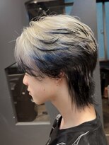 メンズサロン ガウディ 三宮店(men's salon Gaudi) エンドカラー×メンズデザインブリーチハイトーン×ウルフカット