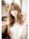 【ohana/表参道】くせ毛風大人かわいいグレージュワイドバング