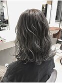 スモーキーシルバー/ダブルカラー/ブリーチ/髪質改善/ハイライト