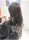 カット＋アッシュグレージュブリーチ透明感カラー　da49
