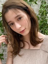 シー バイ ロンド 新宿(Sea by Lond)&nbsp;【藤原三知代】外ハネ波ウェーブフォギーベージュ