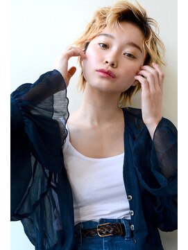 クオン 今泉(quon) 【DAISUKE】かきあげショート×ケアブリーチ　-天神 今泉 薬院-