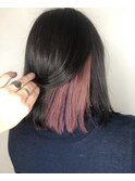 ピンクヴァイオレットインナーカラー