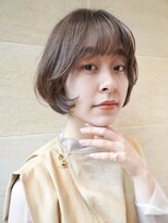モテ髪ボブ/ミニボブ/ゆるふわ/アッシュベージュ/20代30代40代