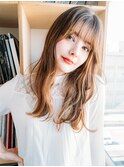 ロングガーリーヘアスタイル/透け感/ゆるカール◎30代40代50代