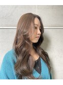【切りっぱなしボブ/エアリーロング/美髪/ピンクブラウン/渋谷】