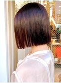 say.ボブミニボブ切りっぱなしボブ内巻きボブ韓国原宿丸顔前髪