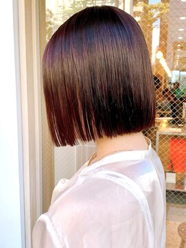 セイドット リー(Say. Ree) say.ボブミニボブ切りっぱなしボブ内巻きボブ韓国原宿丸顔前髪