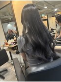 #セミディ#シアカラー#ショートヘアー#姫カット#ダークアッシュ