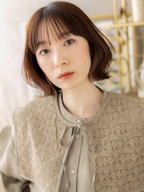 カバーヘアアンドスパ ブリス 浦和(COVER HAIR&SPA bliss) 外ハネくびれカール切りっぱなしボブレイヤーa浦和20代30代40代