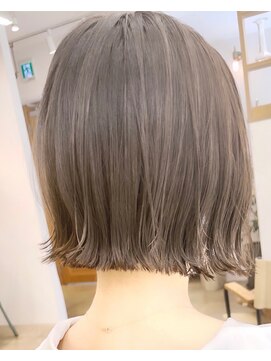 サンド 名古屋(sand) ボブ/レイヤーカット/髪質改善/ウェットヘア/オリーブベージュ