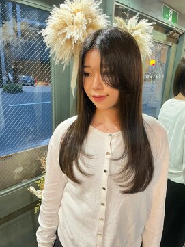 マーシュ(marshu) オリーブグレージュ×レイヤーカット