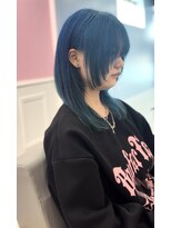 グラスペディア(graspedia)&nbsp;ハイトーン/ビビッドカラー/ネイビーブルー/レイヤーカット