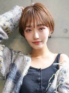 ギークス(GEEKS) 【GEEKS渋谷】耳かけショートボブ/シースルーバング/秋冬カラー