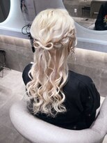 ヘア サロン クラン ソア 心斎橋店(hair salon clan soar)&nbsp;リボンハーフアップ【クランソア】ヘアメ/ヘアセット/心斎橋