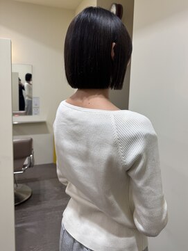 〈浅草 半個室〉アッシュブラウン×切りっぱなしボブ