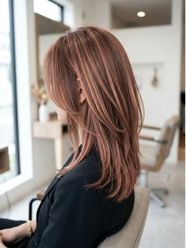 アミリー ひたち野うしく店(Amily) ハイライトバレイヤージュダブルカラーケアブリーチ20代30代