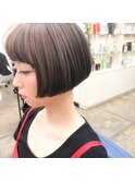 [お客様スタイル]ラベンダーカラーのミニボブ