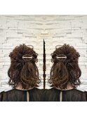 結婚式ヘアアレンジ　ハーフアップスタイル♪