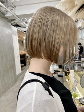 ソーコ 渋谷(SOCO) くすみベージュミルクティーベージュボブグレージュボブミニボブ