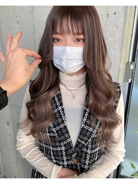 ガルボ ヘアー(garbo hair) #ハイトーン#エクステ#ブリーチ#マロンベージュ#10代#20代