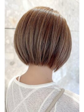 ヴィラ 川西店(Villa) 20代30代ミニボブショコラベージュ小顔美肌ストレート丸み