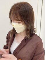 アパートメント 下関垢田店(APARTMENT)&nbsp;外ハネ ミディアムレイヤー チョコレート ハイライト