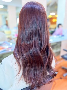 アークスヘアー 20代30代40代髪質改善カラーレッドブラウン艶感ロング透明感