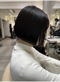 クビが細く見える切りっぱなしBob