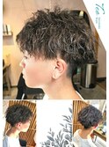 センターパート×ツイスパ