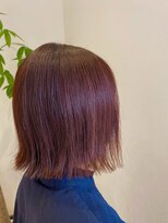 ドライブヘアー(Drive hair)&nbsp;切りっぱなしボブ×レッド