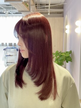 アイノアテネット(AInoa TENET) 黒髪/ワインレッド/ラベンダーカラー/ロングレイヤー/北千住