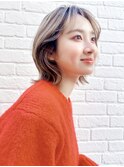 say.黒髪ボブルフネビージュ小顔ワンレンハイライトミルクティー