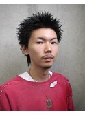 スパイキーショート短髪アップバングフェザーショート