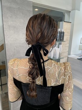 ハイル(KHAIR) 編みおろしアレンジ♪/梅田美容室/金城二千夏