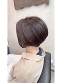 上品×垢抜け大人ボブスタイル/ナチュラルブラウン/艶感