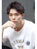 スパイキーショートアップバング爽やかショートフェザーツイスト
