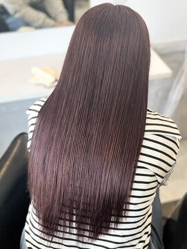 ラビス(Lovis) くびれヘア/アプリコットオレンジ/ハイライトカラー/夏/縮毛矯正