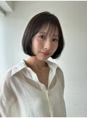 ショートボブ/透け感ブラウン/艶髪