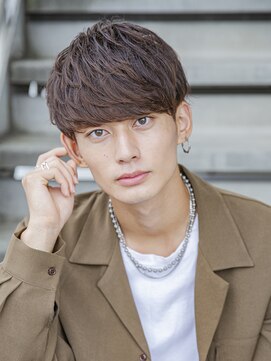 シティ(CITY) フェザーパーマブルーブラックサーフカールスパイキーショート