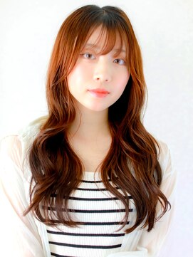 ガリカ 渋谷(Gallica) 顔まわりレイヤー×ゆる巻き×ショコラブラウン