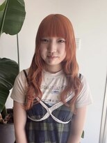 美容室 アイディー i-dee&nbsp;ブリーチありのオレンジカラー