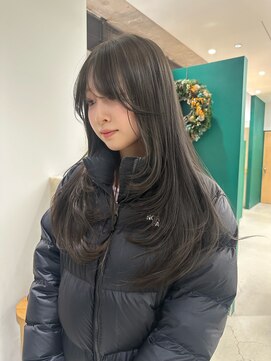 エム(M) ブリーチなし】オリーブカラー/ロング／レイヤー