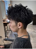スパイキーショートアクティブショートメンズパーマ千葉駅保立