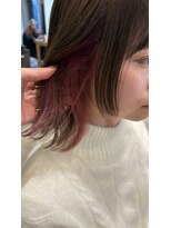 ヘアーメイク アディクト(HAIR MAKE addict)&nbsp;インナーピンク×姫カット【@addict_madoka】