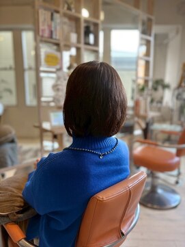 アシャ ヘアー ソリューション 神戸店(asha hair solution) ミルクティーブロンド/ダークブルー/デジタルパーマ/摂津本山