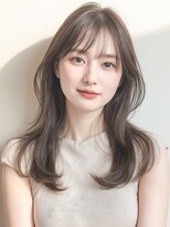 カバーヘア ブリス 上尾西口店(COVER HAIR bliss) 抜け感オリーブグレーくびレイヤーロングp上尾20代30代40代