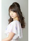 ハーフアップスタイル